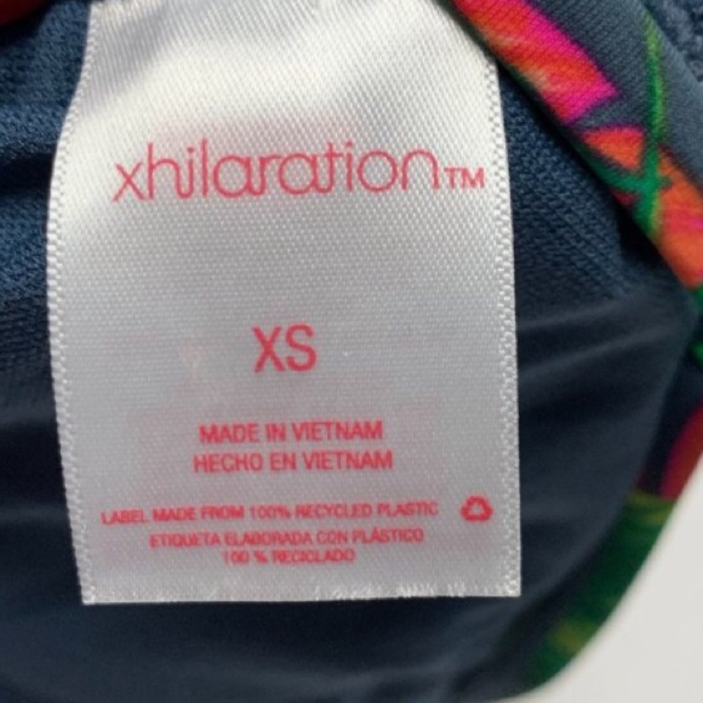 NWT Xhilaration Bikini Top With Leaf Print Size X-Small - Picture 5 of 6